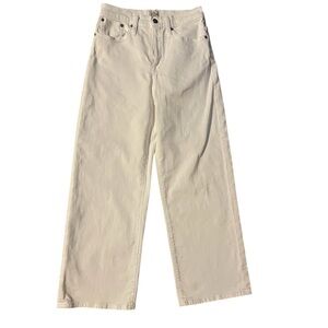 J.Crew White Cropped Jeans • Slim Wide Leg‎ • Size 26 • Denim